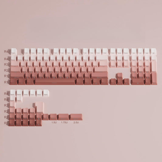 OEM/Cherry Profile Double-Shot PBT Keycap Set - Rouge Gradient - KeyCapUS