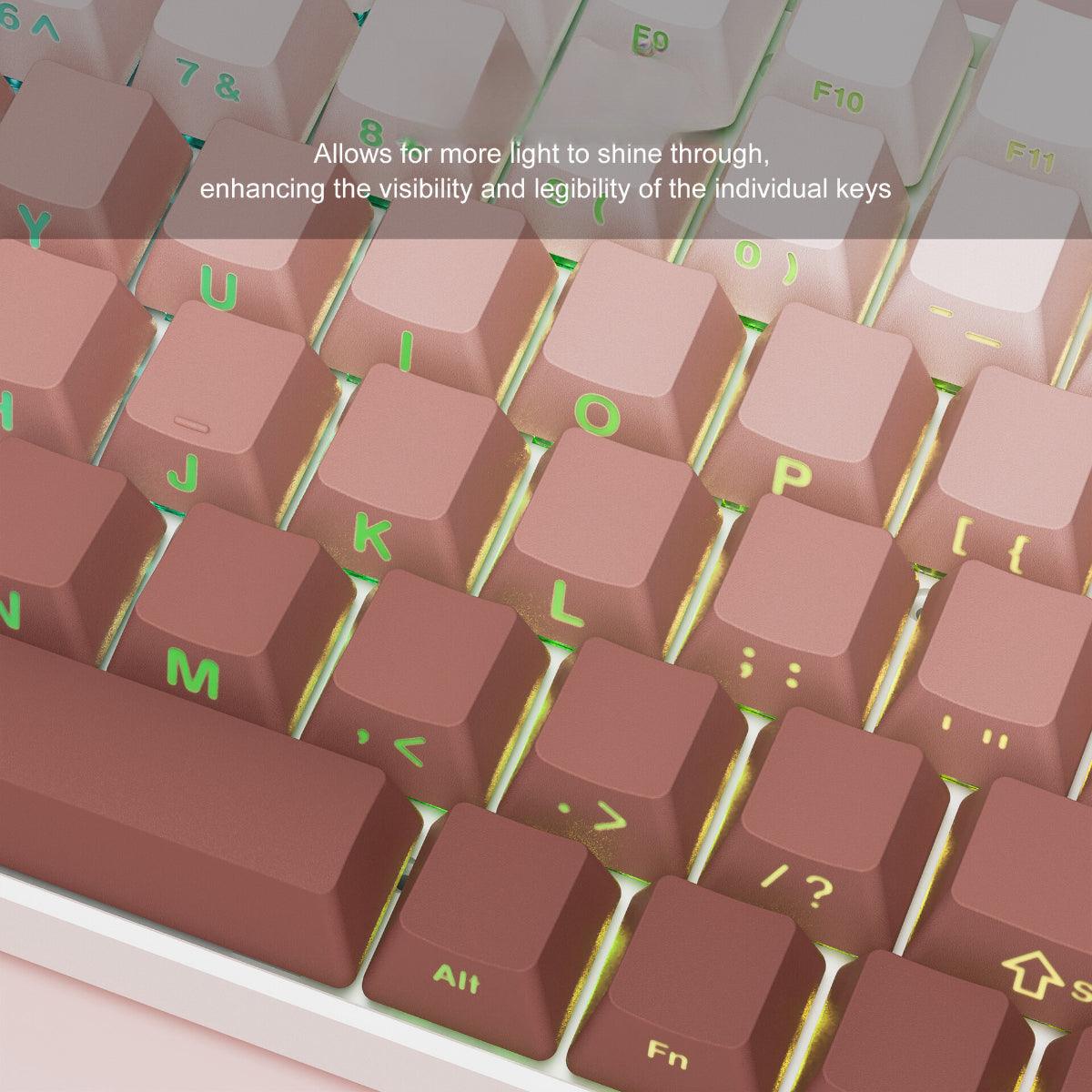 OEM/Cherry Profile Double-Shot PBT Keycap Set - Rouge Gradient - KeyCapUS