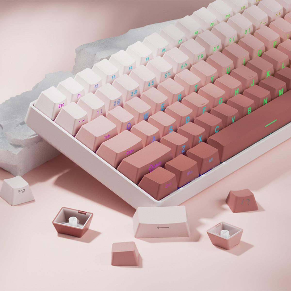 OEM/Cherry Profile Double-Shot PBT Keycap Set - Rouge Gradient - KeyCapUS