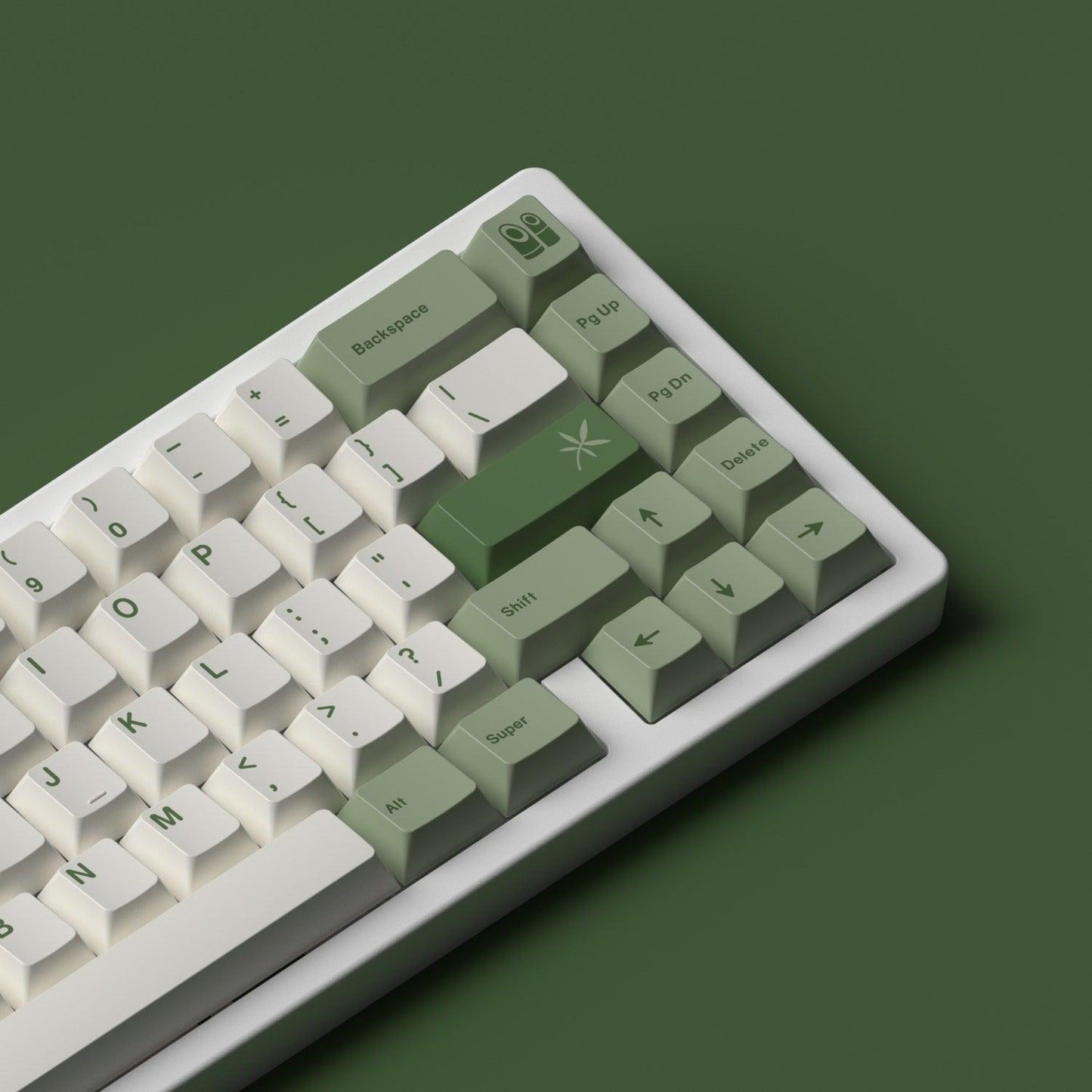 Cherry Profile Dye-Sub PBT Keycap Set - Green Bamboo - KeyCapUS