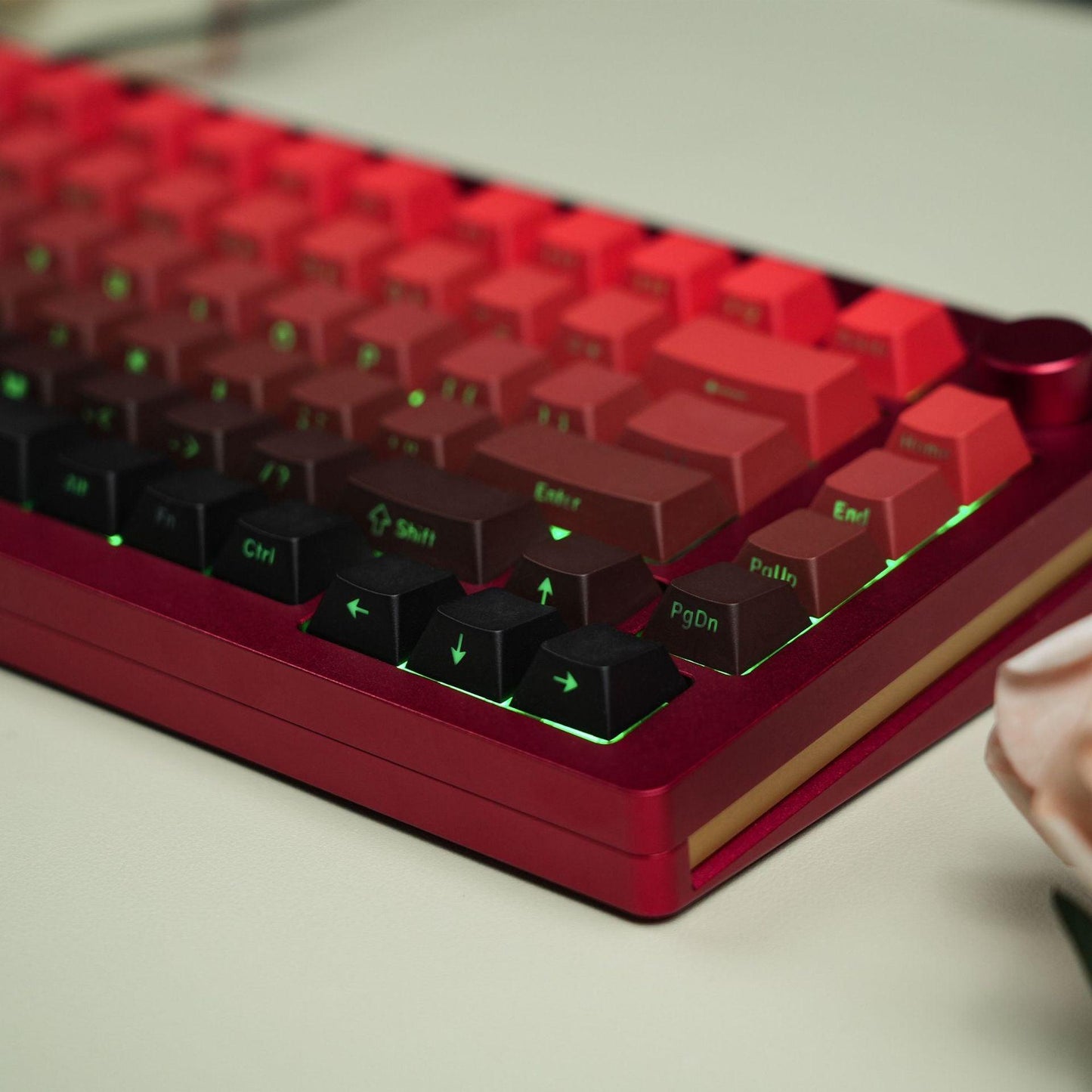 OEM Double-Shot PBT Keycap Set - Red Gradient - KeyCapUS