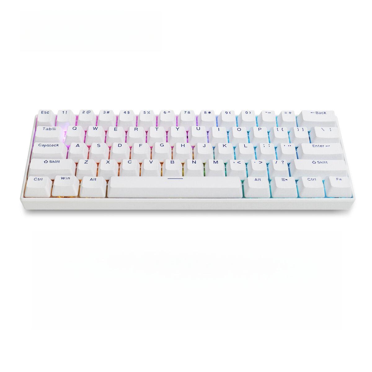 OEM PBT Double-Shot Keycap Set - White and Blue Letter - KeyCapUS