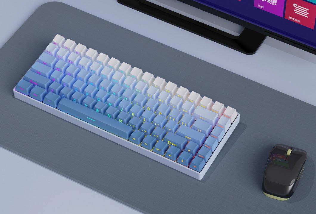 Cherry Double-Shot PBT Keycap Set - Blue Gradient - KeyCapUS