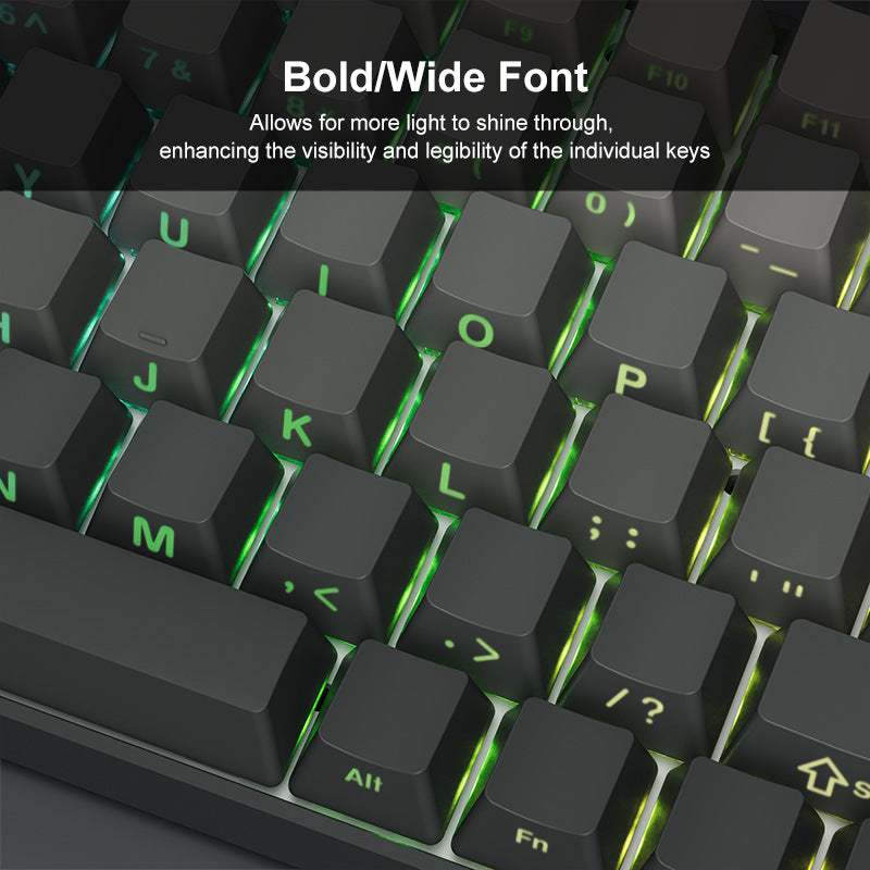 OEM/Cherry Profile Double-Shot PBT Keycap Set - Dark Gray Gradient - KeyCapUS