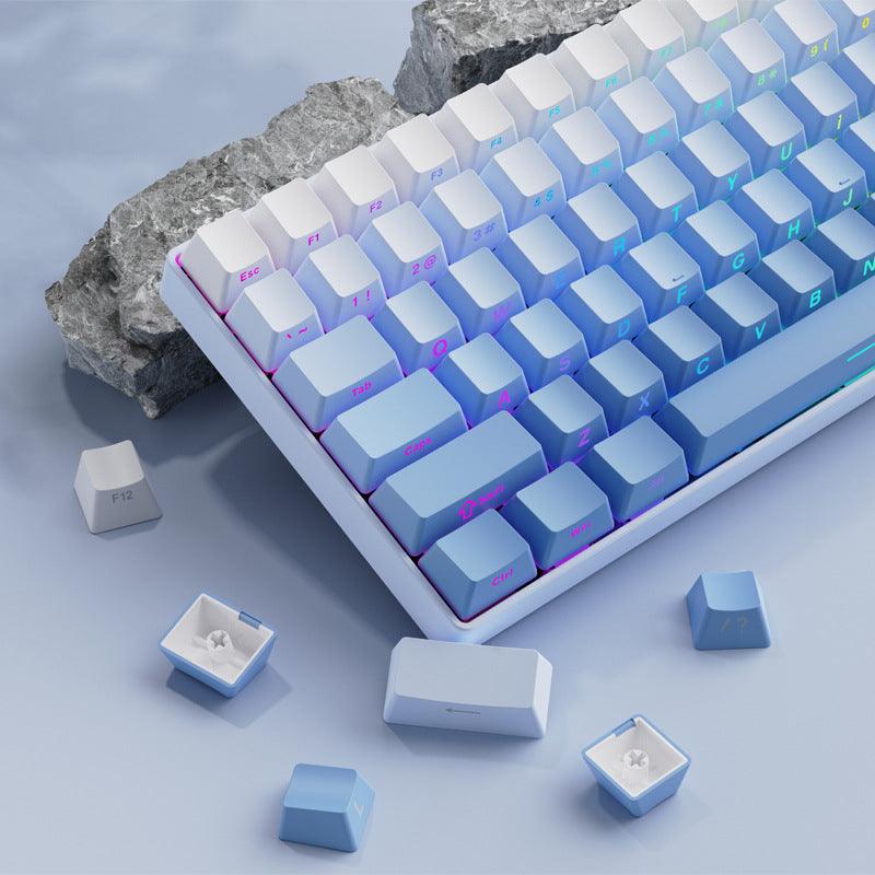 Cherry Double-Shot PBT Keycap Set - Blue Gradient - KeyCapUS