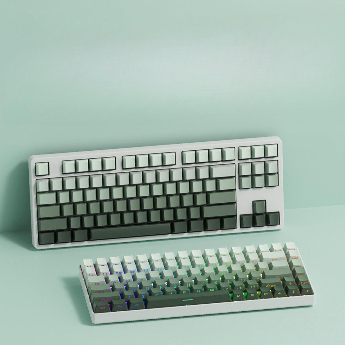 OEM Double-Shot PBT Keycap Set - Grass Green Gradient - KeyCapUS