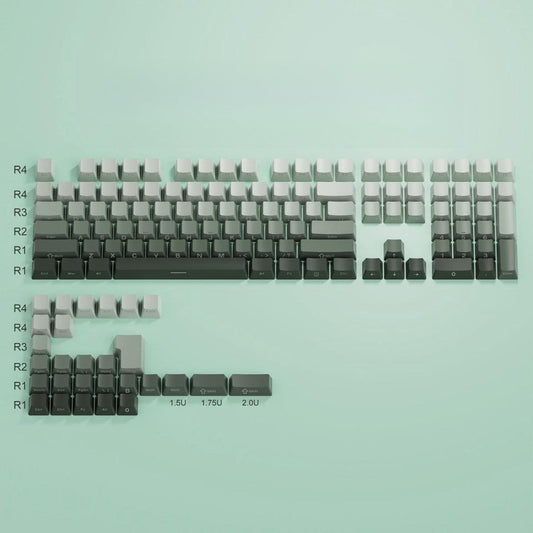 OEM Double-Shot PBT Keycap Set - Grass Green Gradient - KeyCapUS