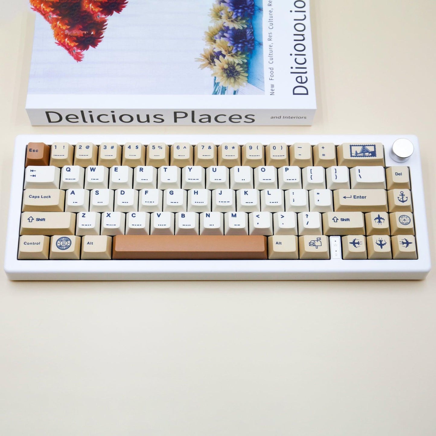 Cherry Profile Dye-Sub PBT Keycap Set - Retro Stamp - KeyCapUS