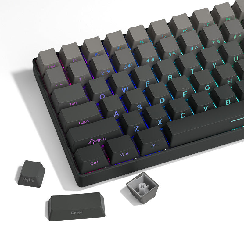 OEM/Cherry Profile Double-Shot PBT Keycap Set - Dark Gray Gradient - KeyCapUS