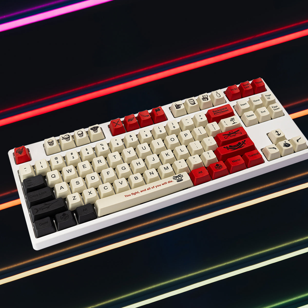 Retro OEM Dye-Sub PBT Keycap Set - Pirates Theme - KeyCapUS