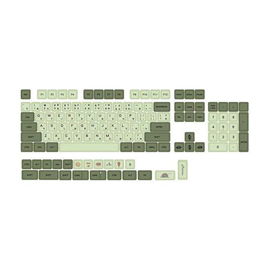 XDA PBT Dye-Sub Keycap Set - Matcha Green - KeyCapUS