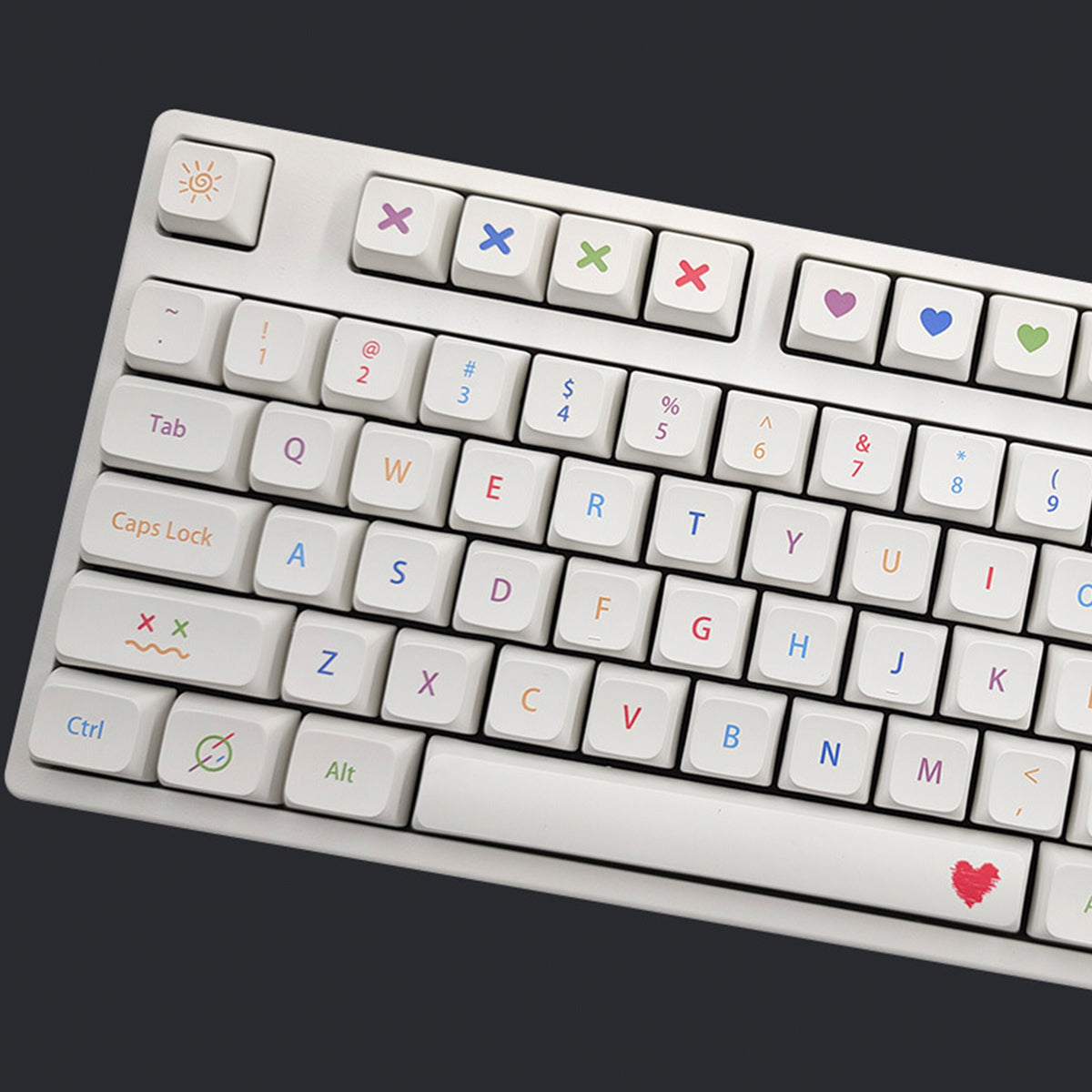 XDA Dye-Sub PBT Keycap Set - Colorful Pen - KeyCapUS