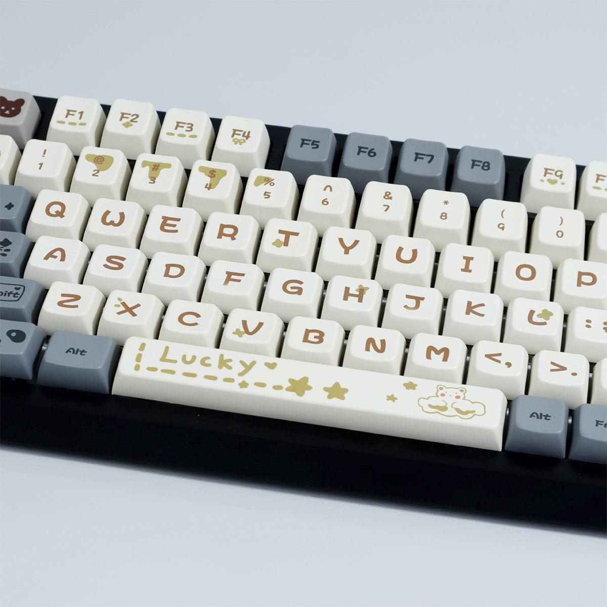 Cute MDA Dye-Sub PBT Keycap Set - Bear Life - KeyCapUS