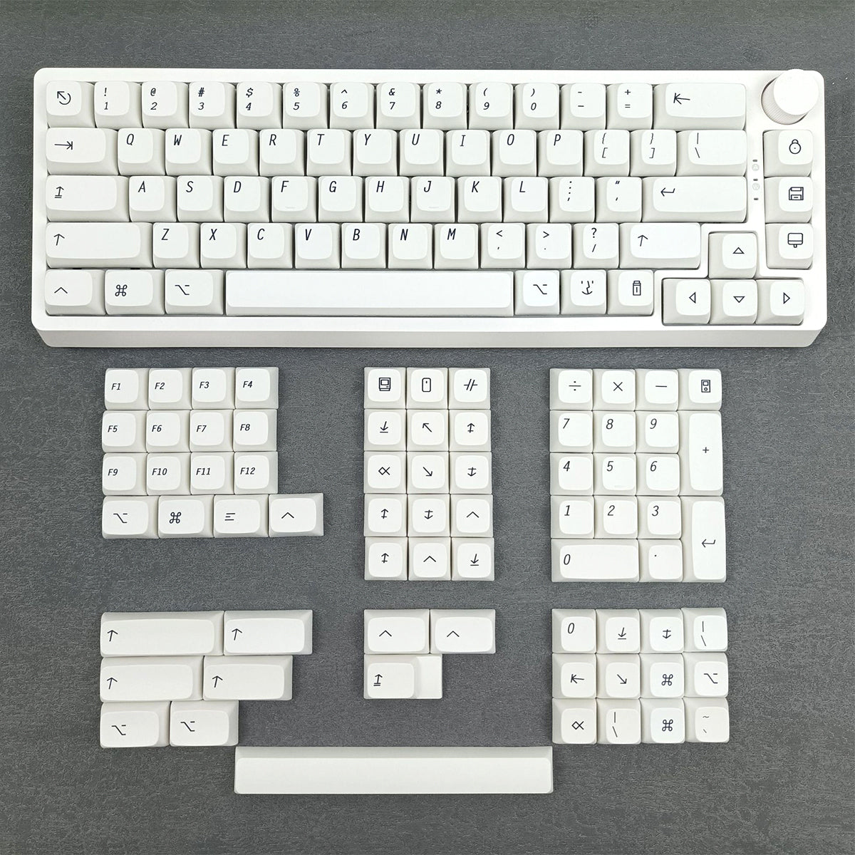 Retro XDA Dye-Sub PBT Keycap Set - Apple Theme - KeyCapUS