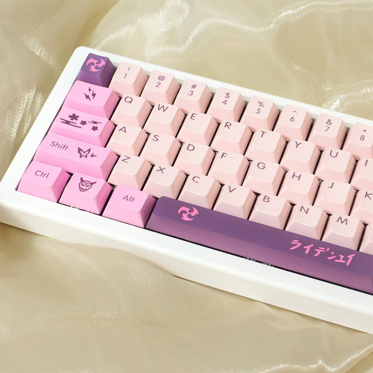 Cute Cherry Dye-Sub PBT Keycap Set - Sacred Sakura - KeyCapUS