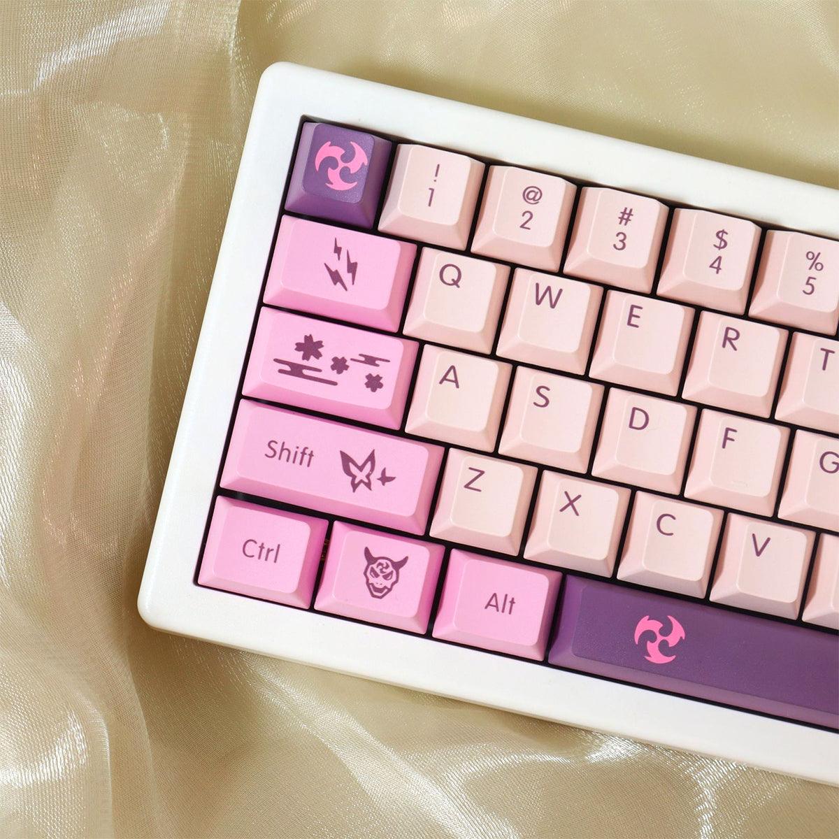 Cute Cherry Dye-Sub PBT Keycap Set - Sacred Sakura - KeyCapUS