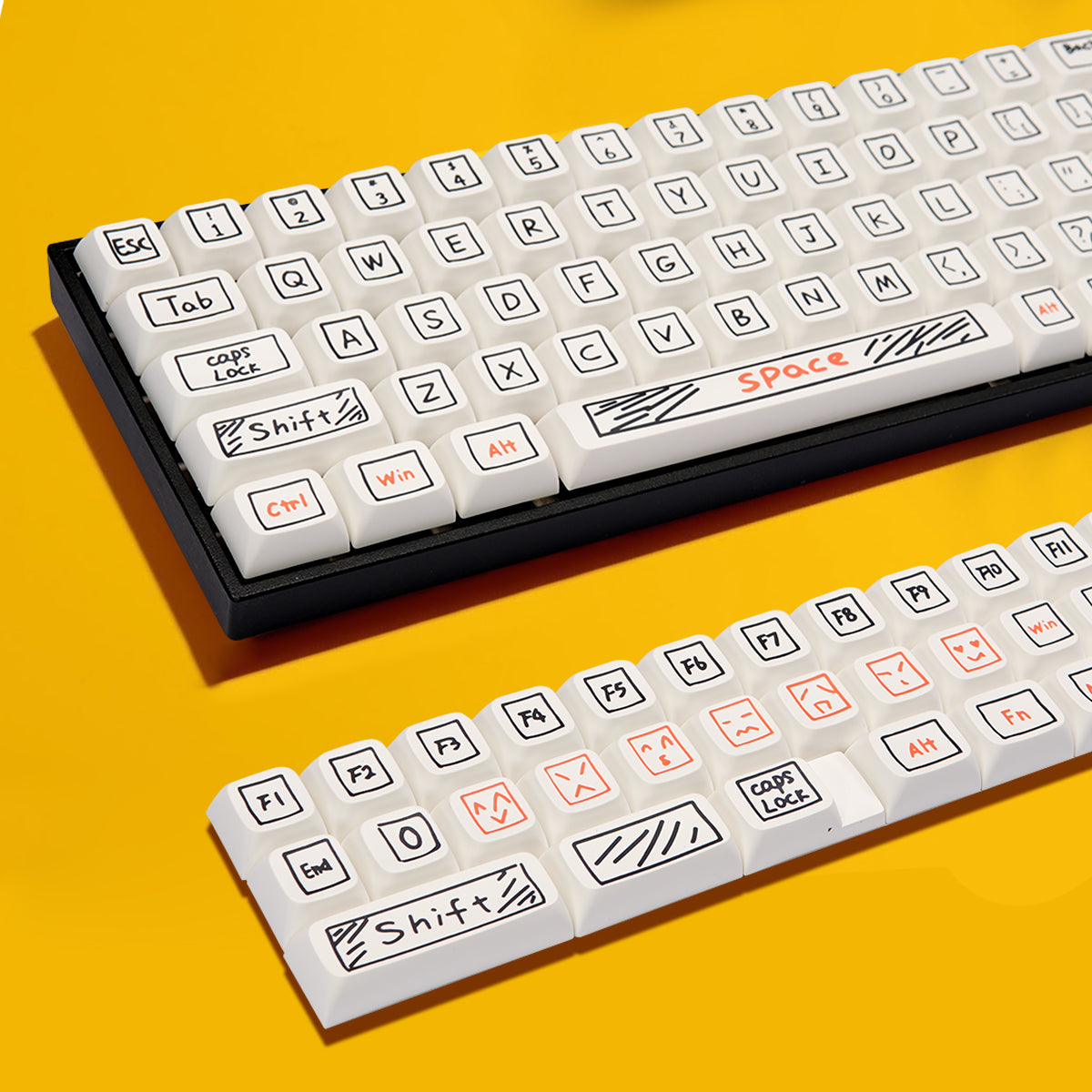 XDA Dye-Sub PBT Graffiti Keycap Set - Doodle - KeyCapUS