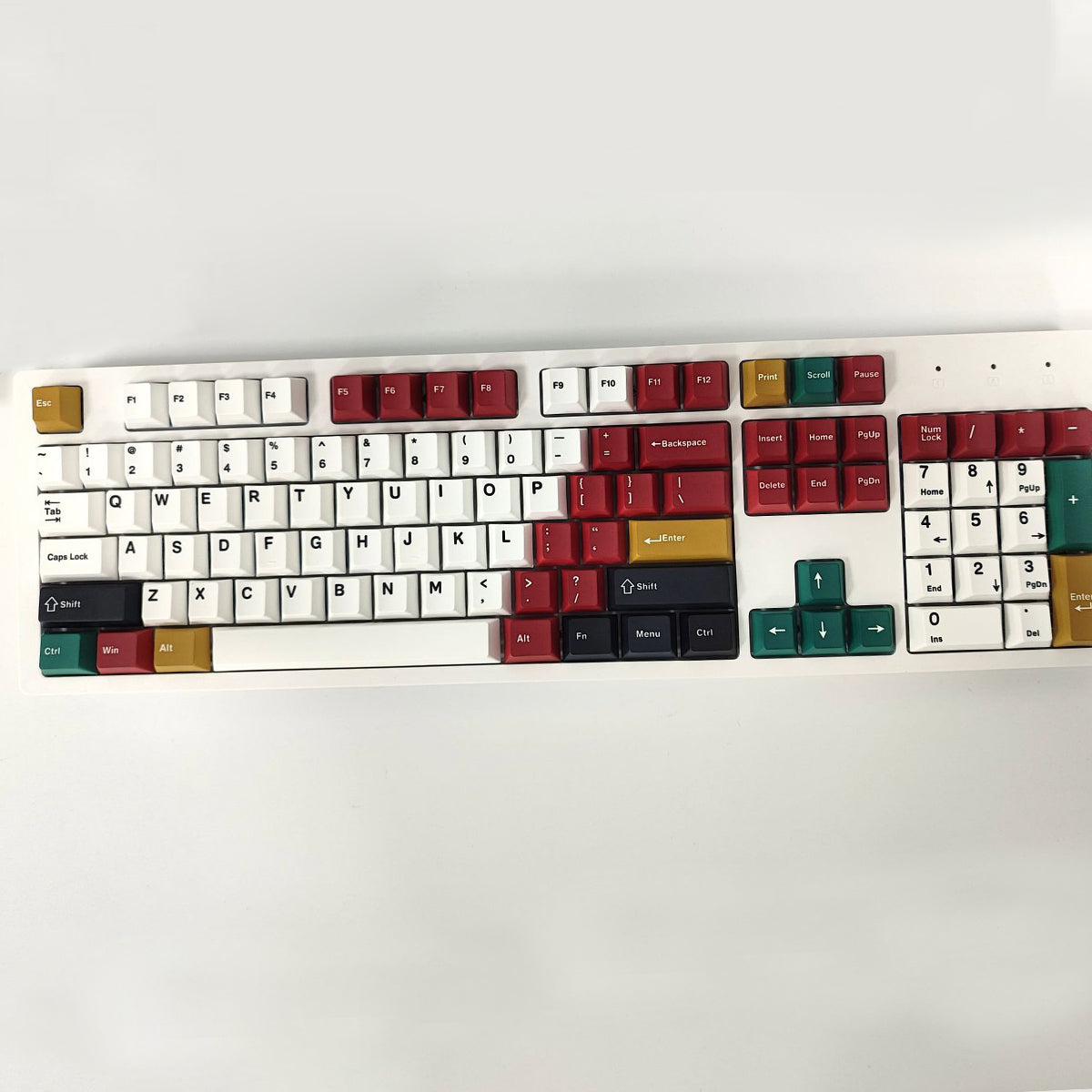 Retro Cherry Profile Dye-Sub PBT Keycap Set - Mixed Color - KeyCapUS