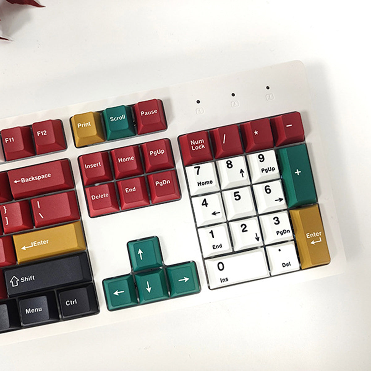 Retro Cherry Profile Dye-Sub PBT Keycap Set - Mixed Color - KeyCapUS