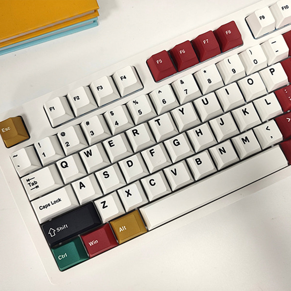 Retro Cherry Profile Dye-Sub PBT Keycap Set - Mixed Color - KeyCapUS