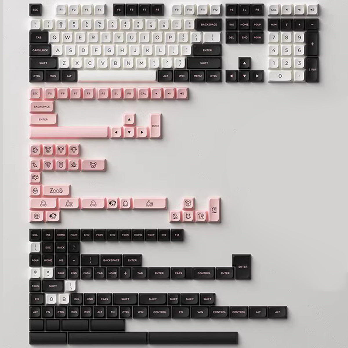 Retro Akko MDA Double-Shot PBT Keycap Set - Olivia - KeyCapUS