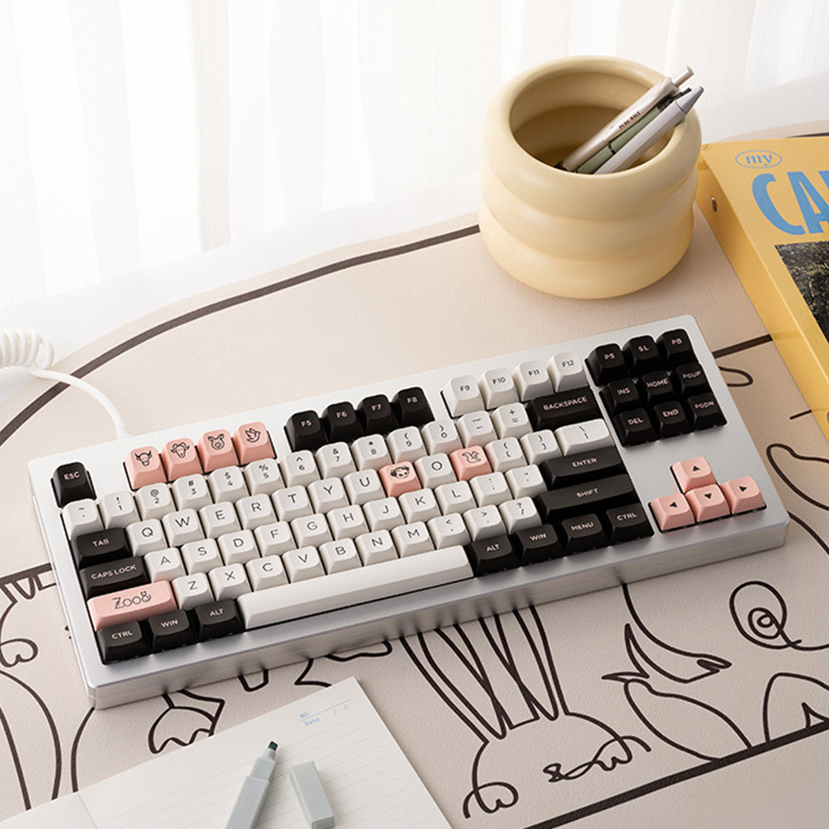 Retro Akko MDA Double-Shot PBT Keycap Set - Olivia - KeyCapUS
