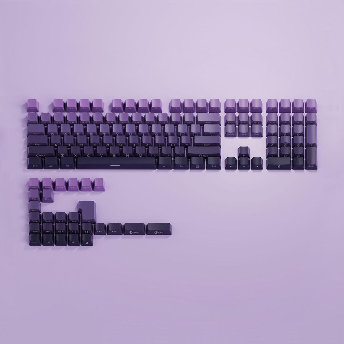Cute OEM Double-Shot PBT Keycap Set - Purple Gradient - KeyCapUS