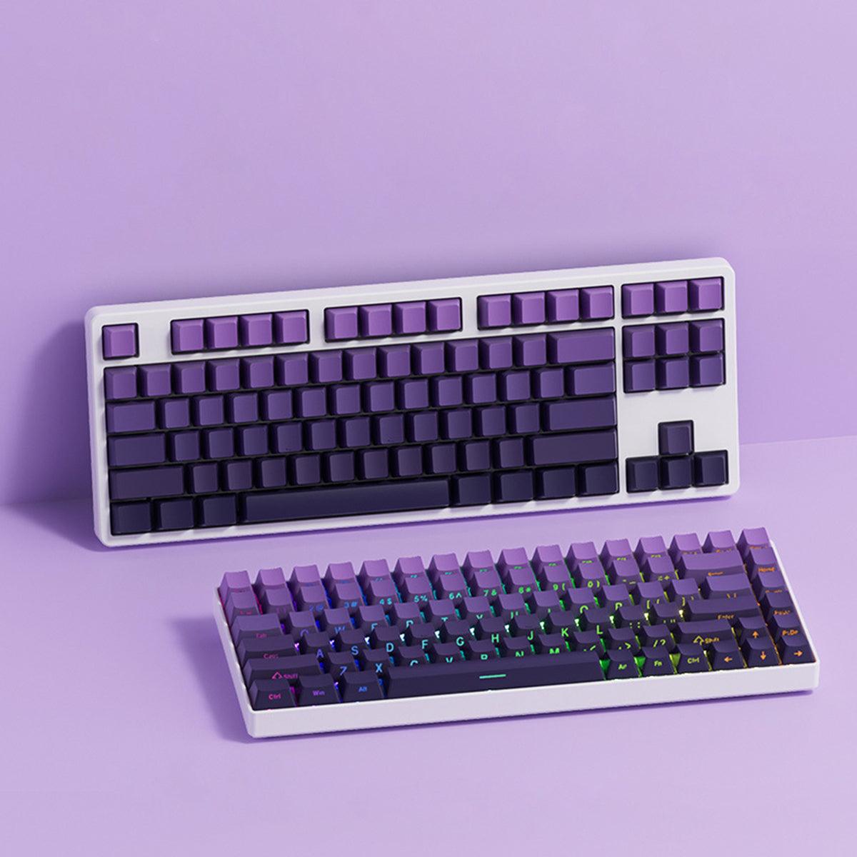 Cute OEM Double-Shot PBT Keycap Set - Purple Gradient - KeyCapUS
