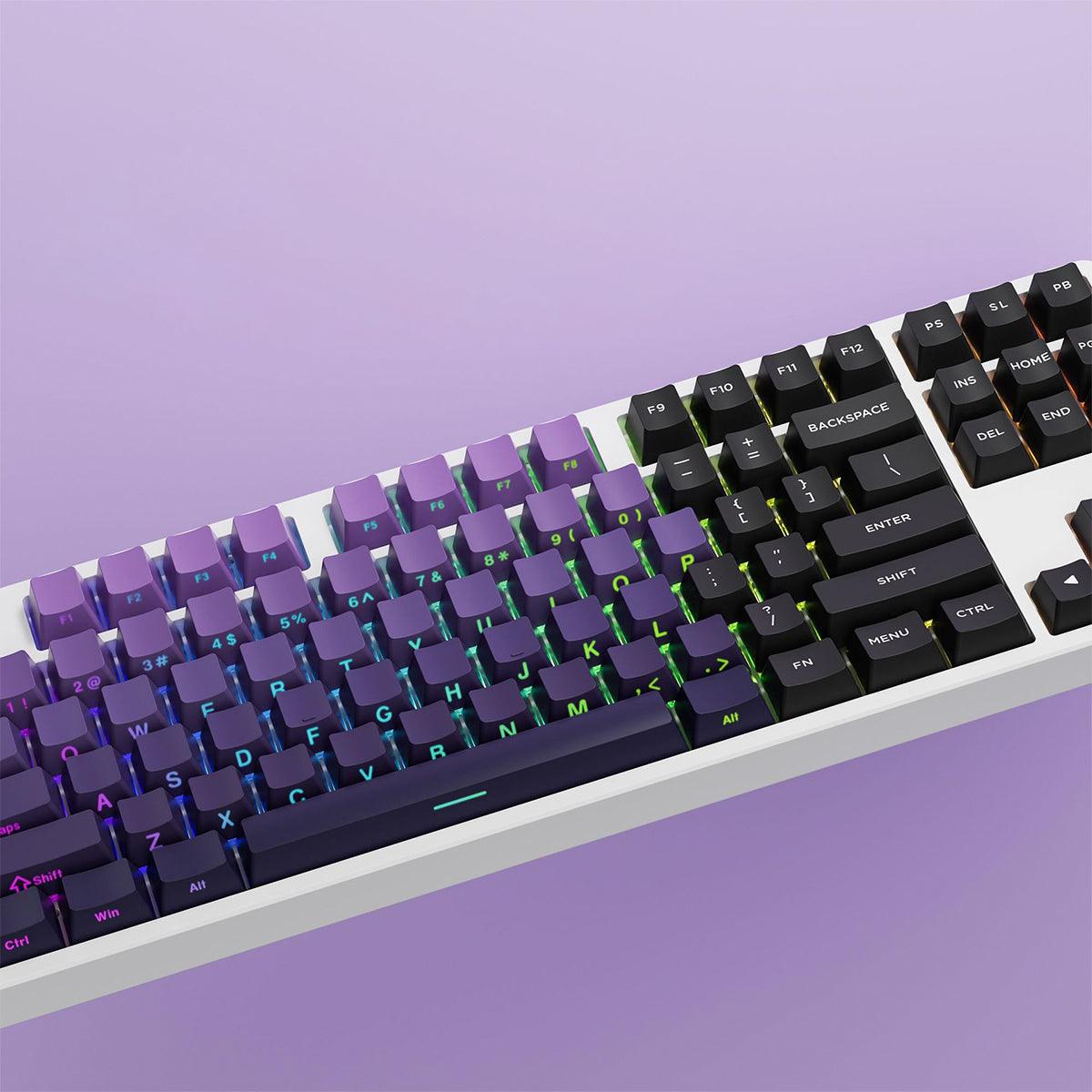 Cute OEM Double-Shot PBT Keycap Set - Purple Gradient - KeyCapUS