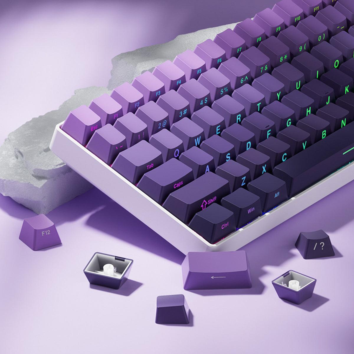 Cute OEM Double-Shot PBT Keycap Set - Purple Gradient - KeyCapUS