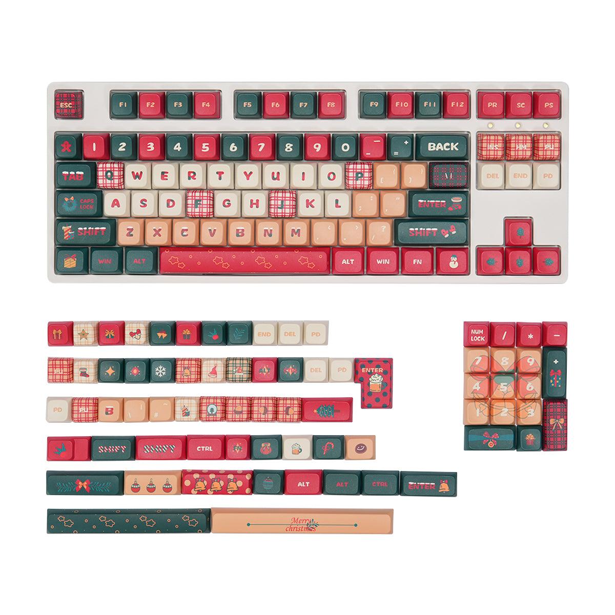 MDA/Cherry Profile PBT Dye-Sub Keycap Set - Christmas Theme 3 - KeyCapUS