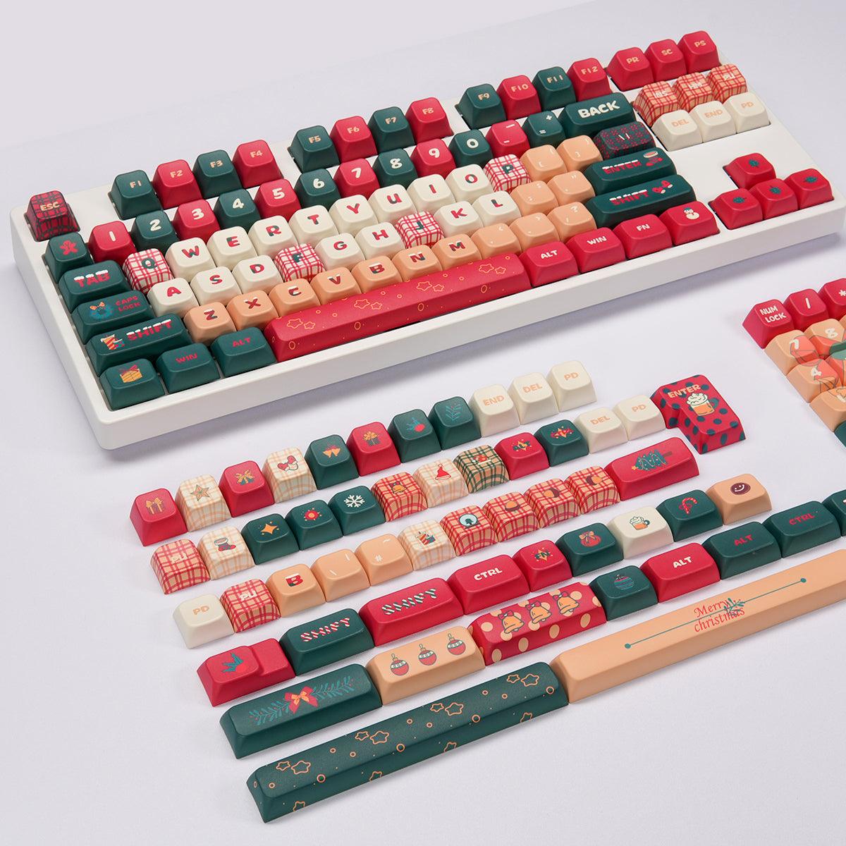 MDA/Cherry Profile PBT Dye-Sub Keycap Set - Christmas Theme 3 - KeyCapUS