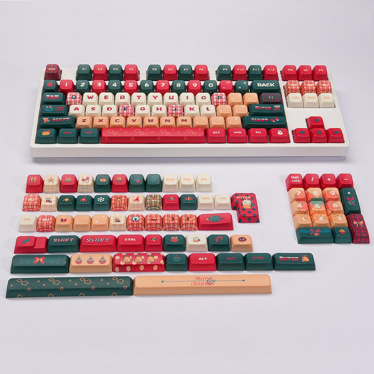 MDA/Cherry Profile PBT Dye-Sub Keycap Set - Christmas Theme 3 - KeyCapUS