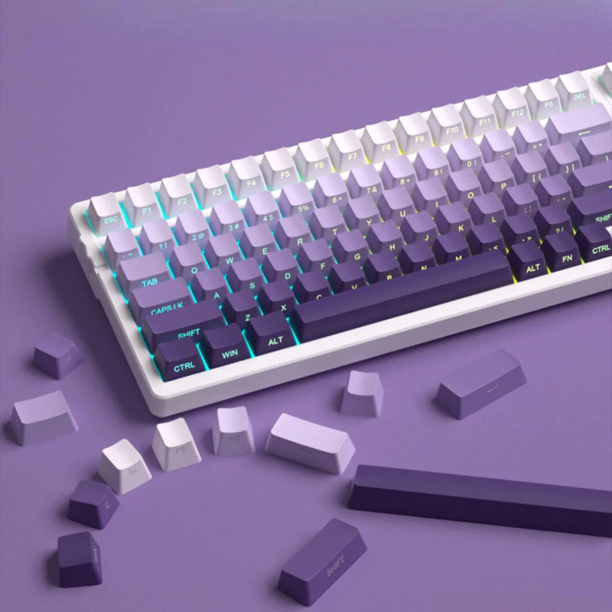 OEM Double-Shot PBT Keycap Set - Lavender Purple Gradient - KeyCapUS