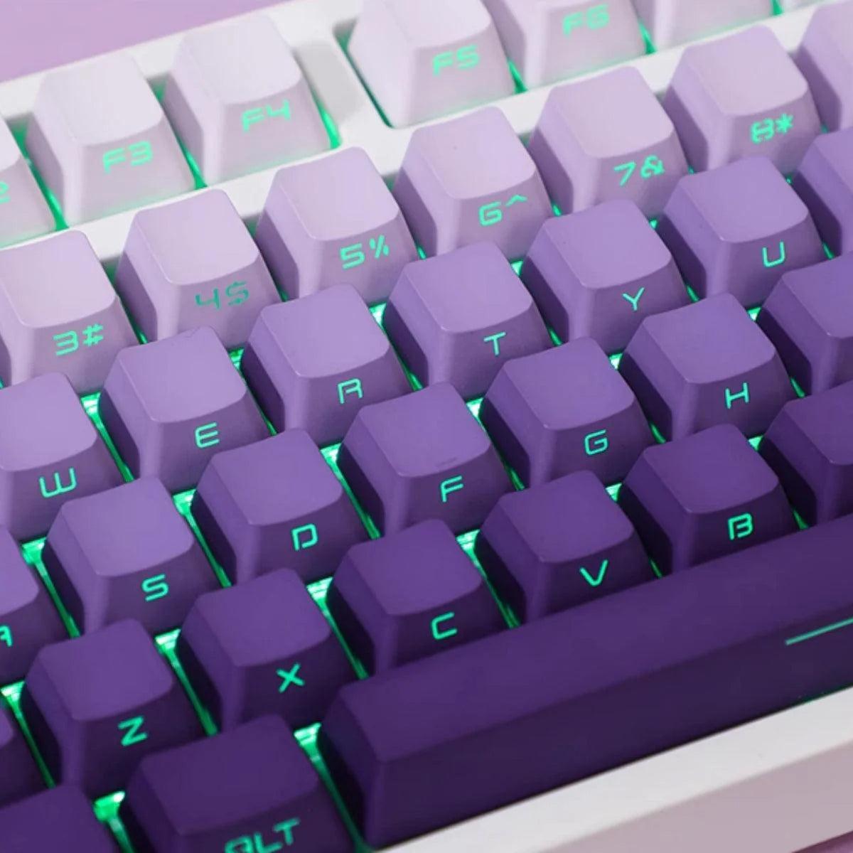 OEM Double-Shot PBT Keycap Set - Lavender Purple Gradient - KeyCapUS