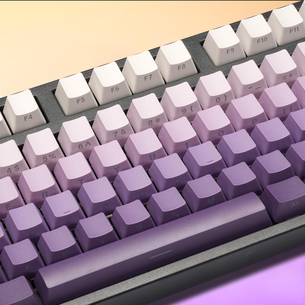 OEM Double-Shot PBT Keycap Set - Lavender Purple Gradient - KeyCapUS