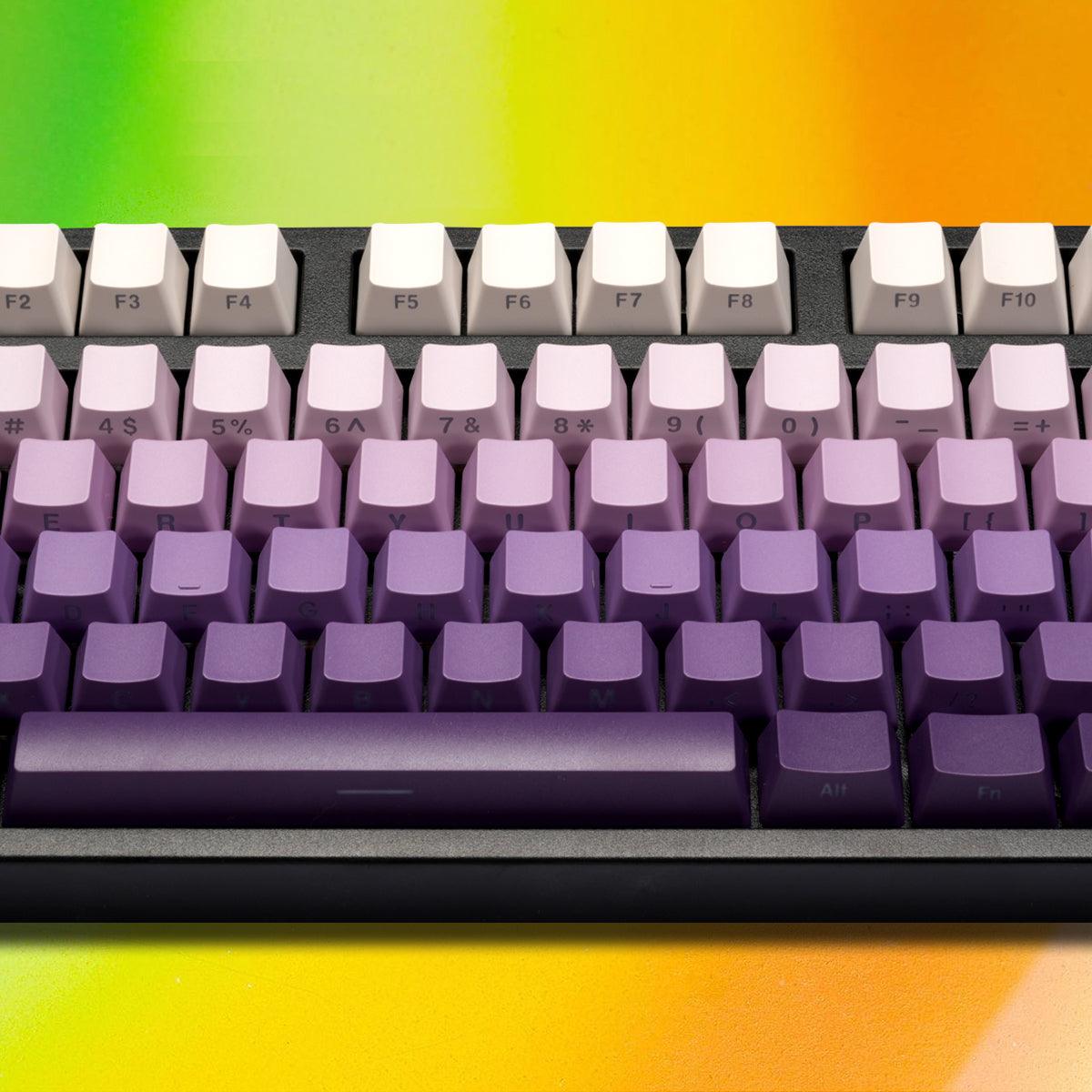 OEM Double-Shot PBT Keycap Set - Lavender Purple Gradient - KeyCapUS