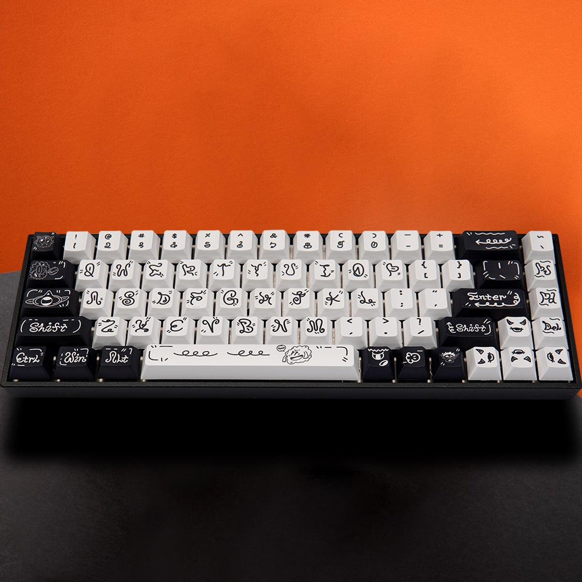 Cherry Profile Dye-Sub PBT Keycap Set - Monster Doodle - KeyCapUS