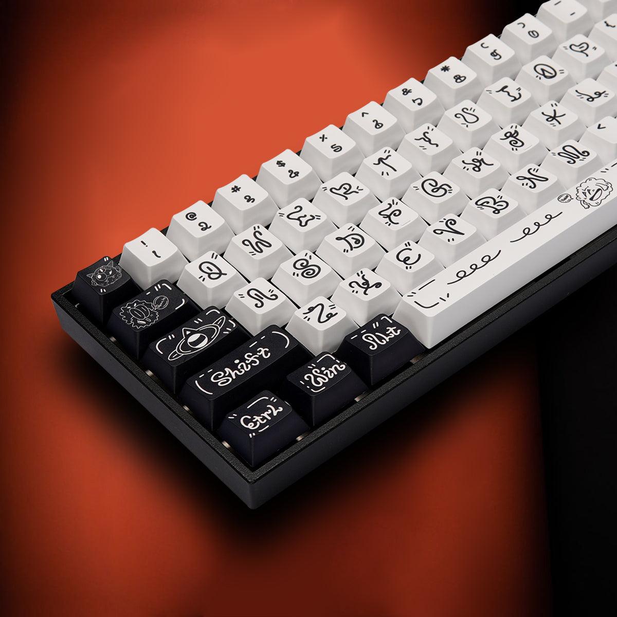 Cherry Profile Dye-Sub PBT Keycap Set - Monster Doodle - KeyCapUS