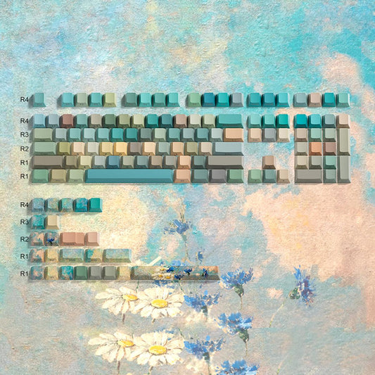Cherry Profile Dye-Sub PBT Keycap Set - Oil Painting - KeyCapUS