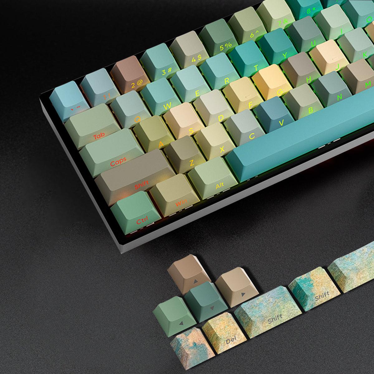 Cherry Profile Dye-Sub PBT Keycap Set - Oil Painting - KeyCapUS