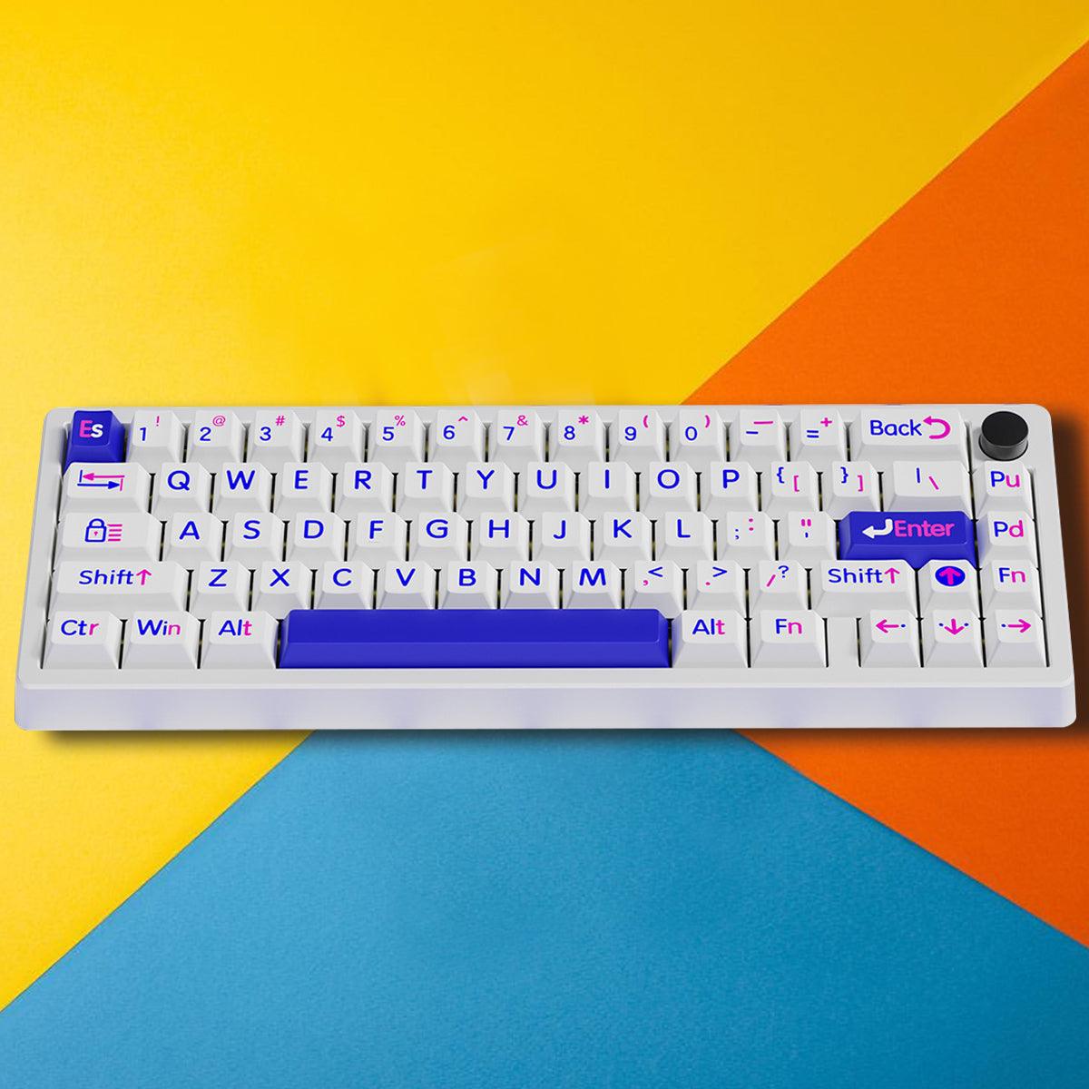 Cherry Profile Double-Shot PBT Keycap Set - Klein Blue Large Characters - KeyCapUS