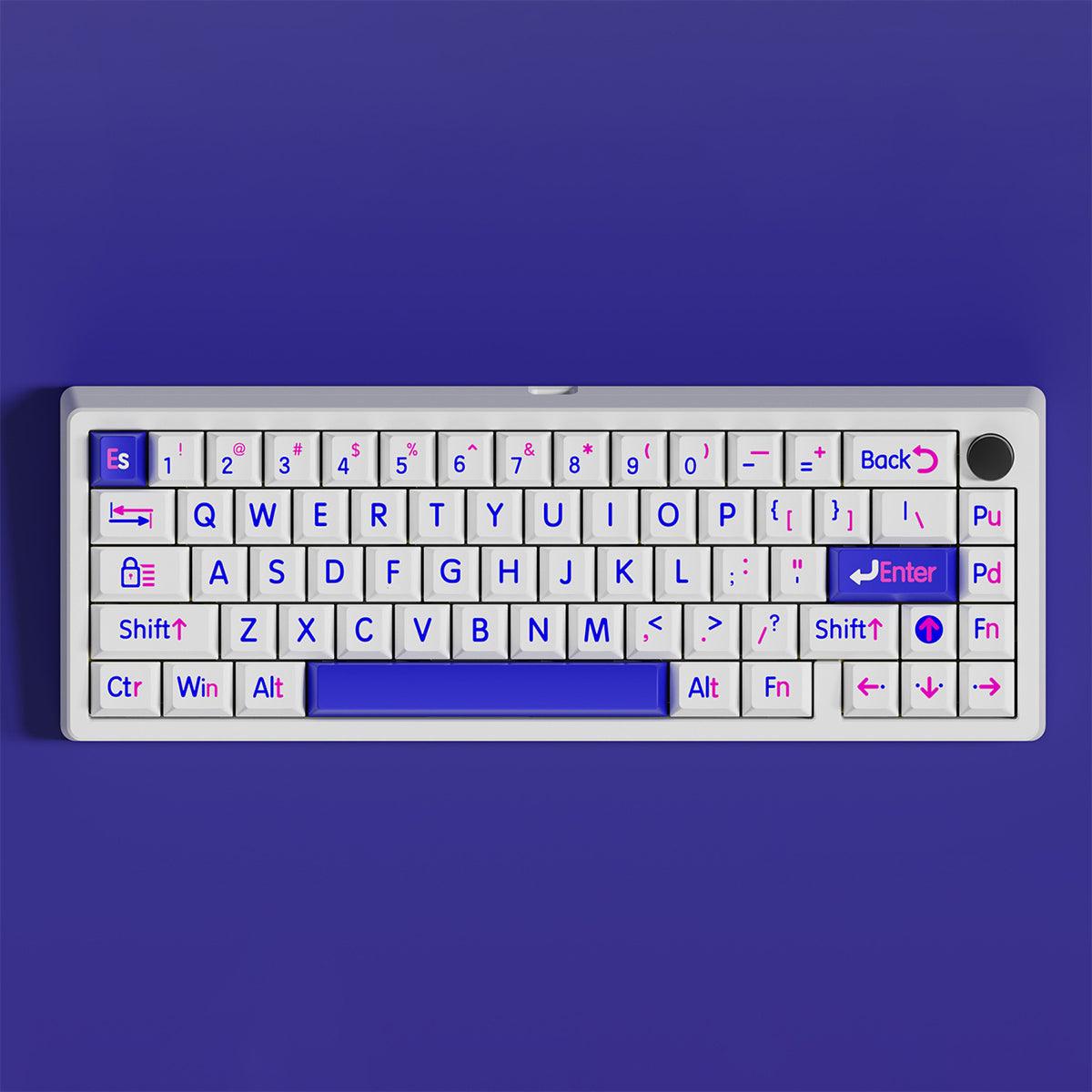 Cherry Profile Double-Shot PBT Keycap Set - Klein Blue Large Characters - KeyCapUS