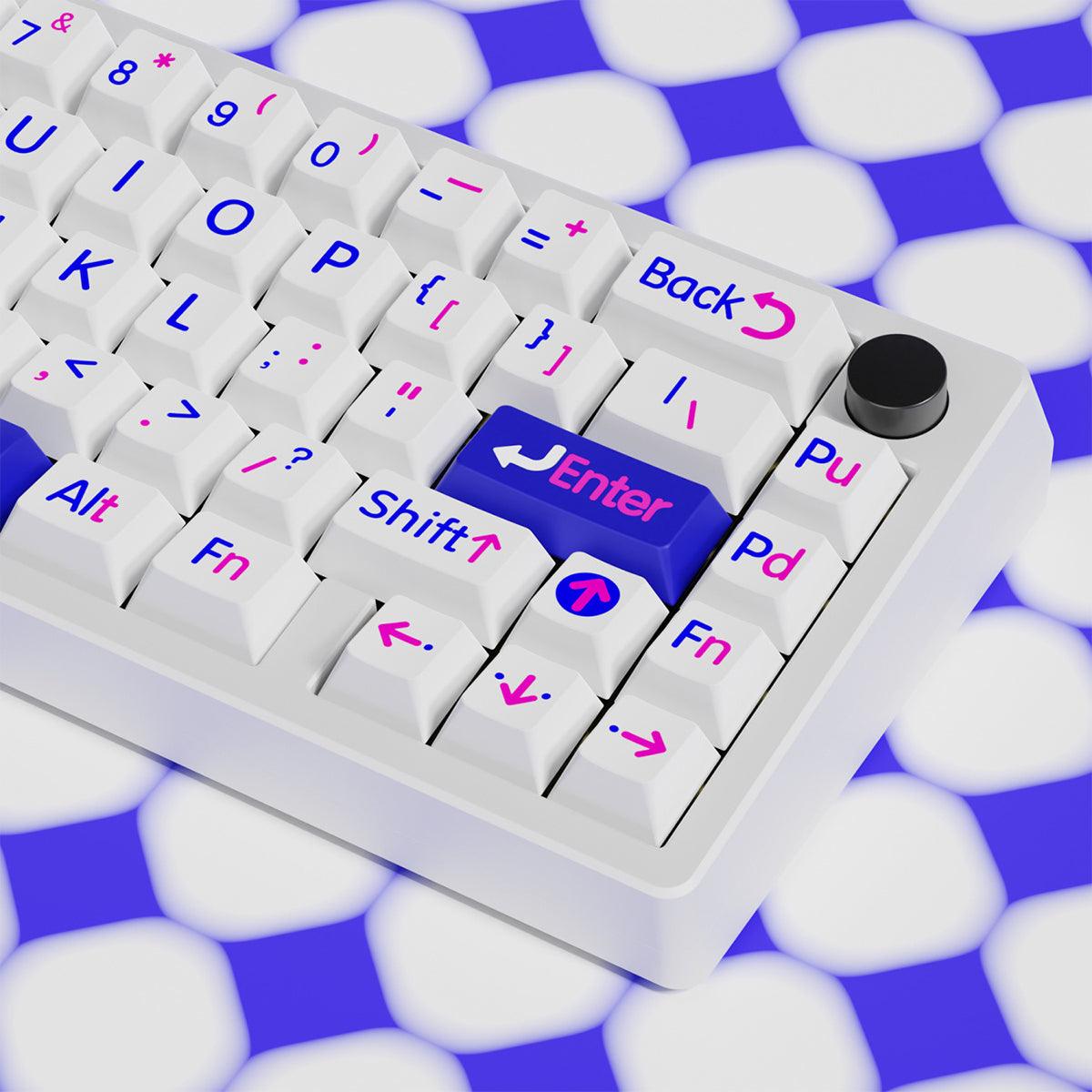 Cherry Profile Double-Shot PBT Keycap Set - Klein Blue Large Characters - KeyCapUS