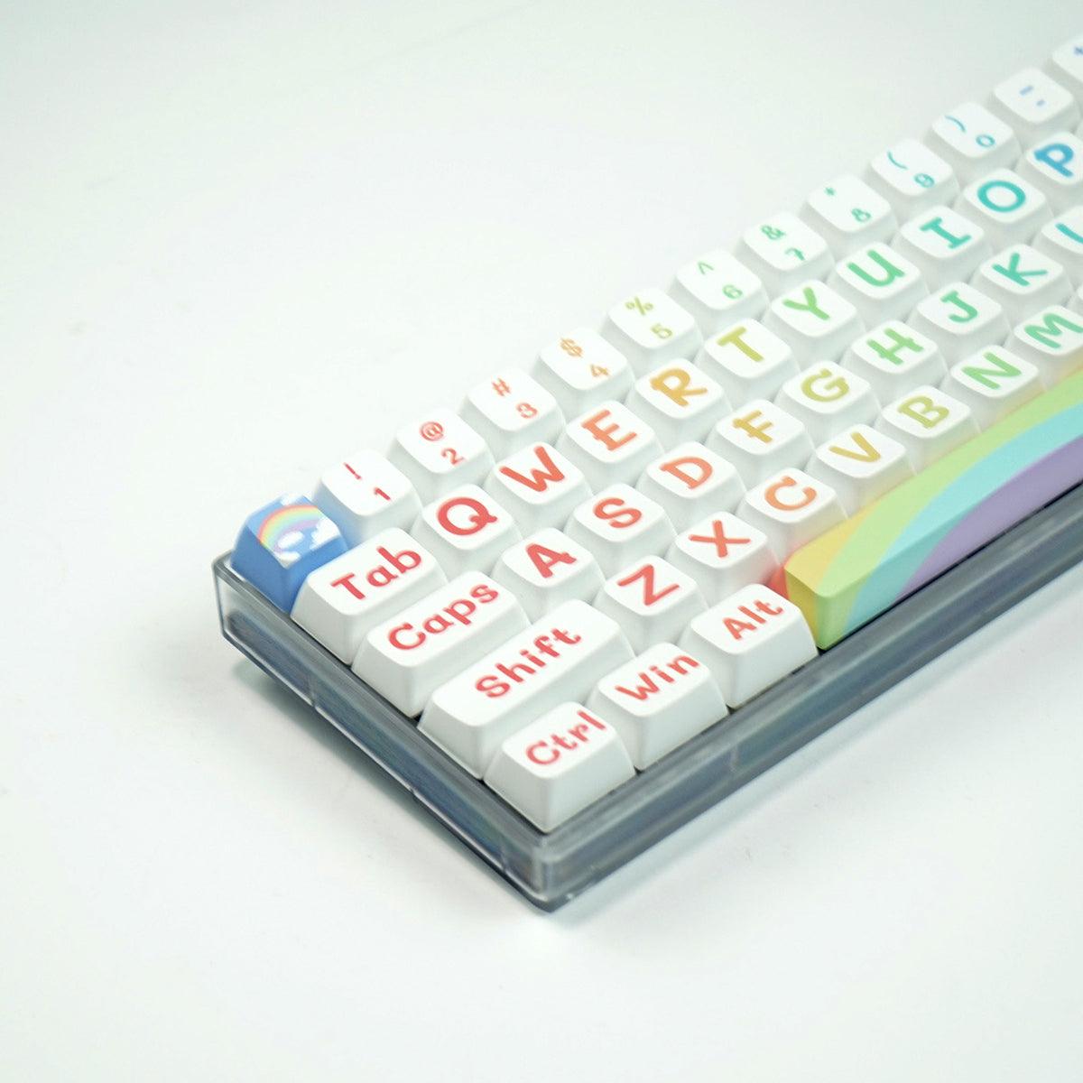 MDA PBT Dye-Sub Keycap Set - Rainbow - KeyCapUS