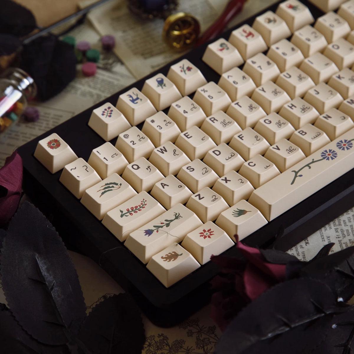 Cherry Profile Dye-Sub PBT Keycap Set - Voynich Manuscript - KeyCapUS