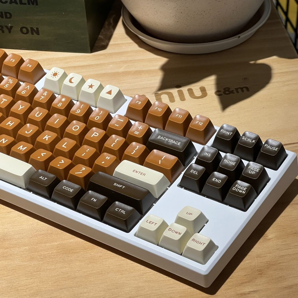 SA Double-Shot ABS Keycap Set - Rich Coffee - KeyCapUS