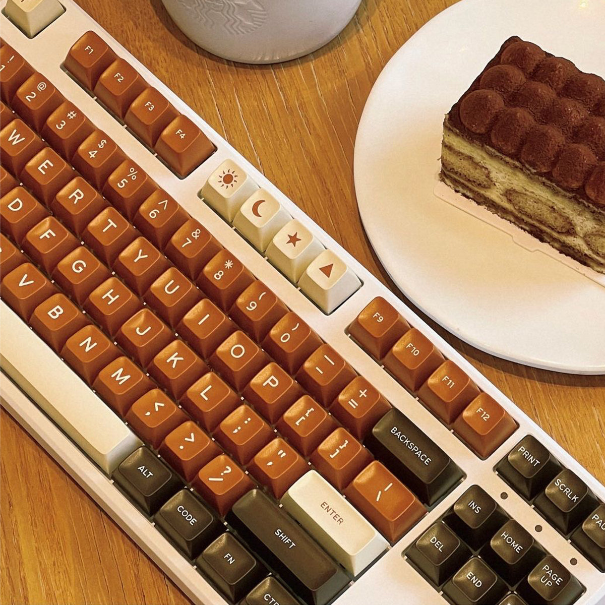 SA Double-Shot ABS Keycap Set - Rich Coffee - KeyCapUS