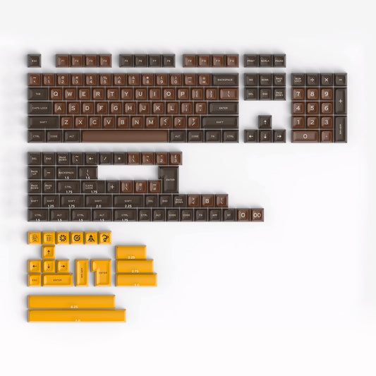 SA Double-Shot ABS Keycap Set - Chocolate - KeyCapUS