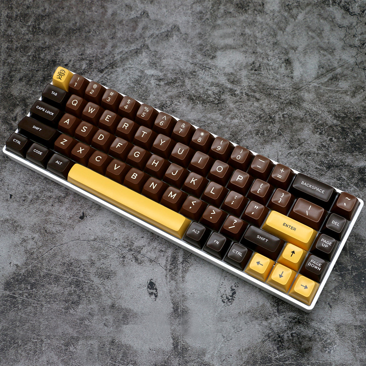 SA Double-Shot ABS Keycap Set - Chocolate - KeyCapUS